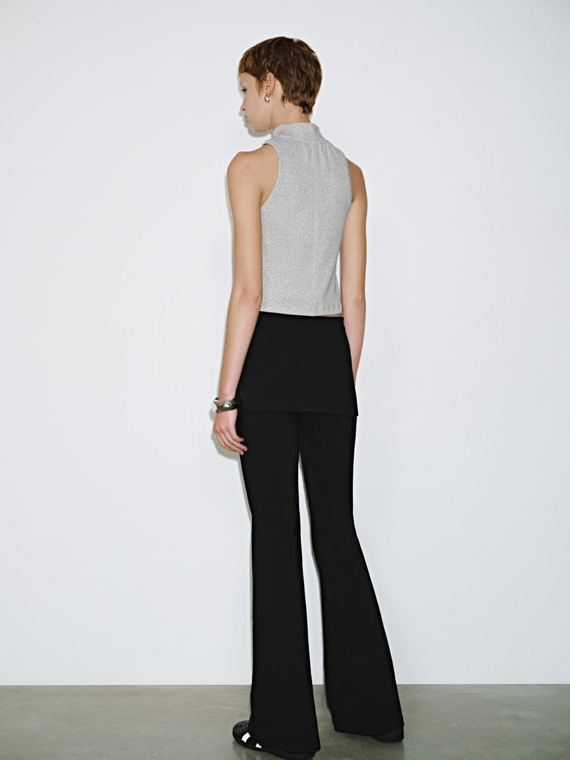 Skirt Layered Flare Pants