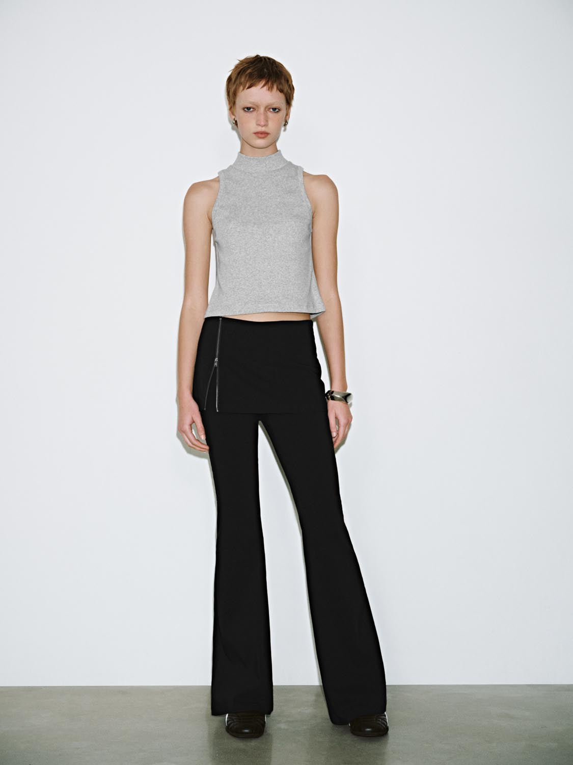 Skirt Layered Flare Pants