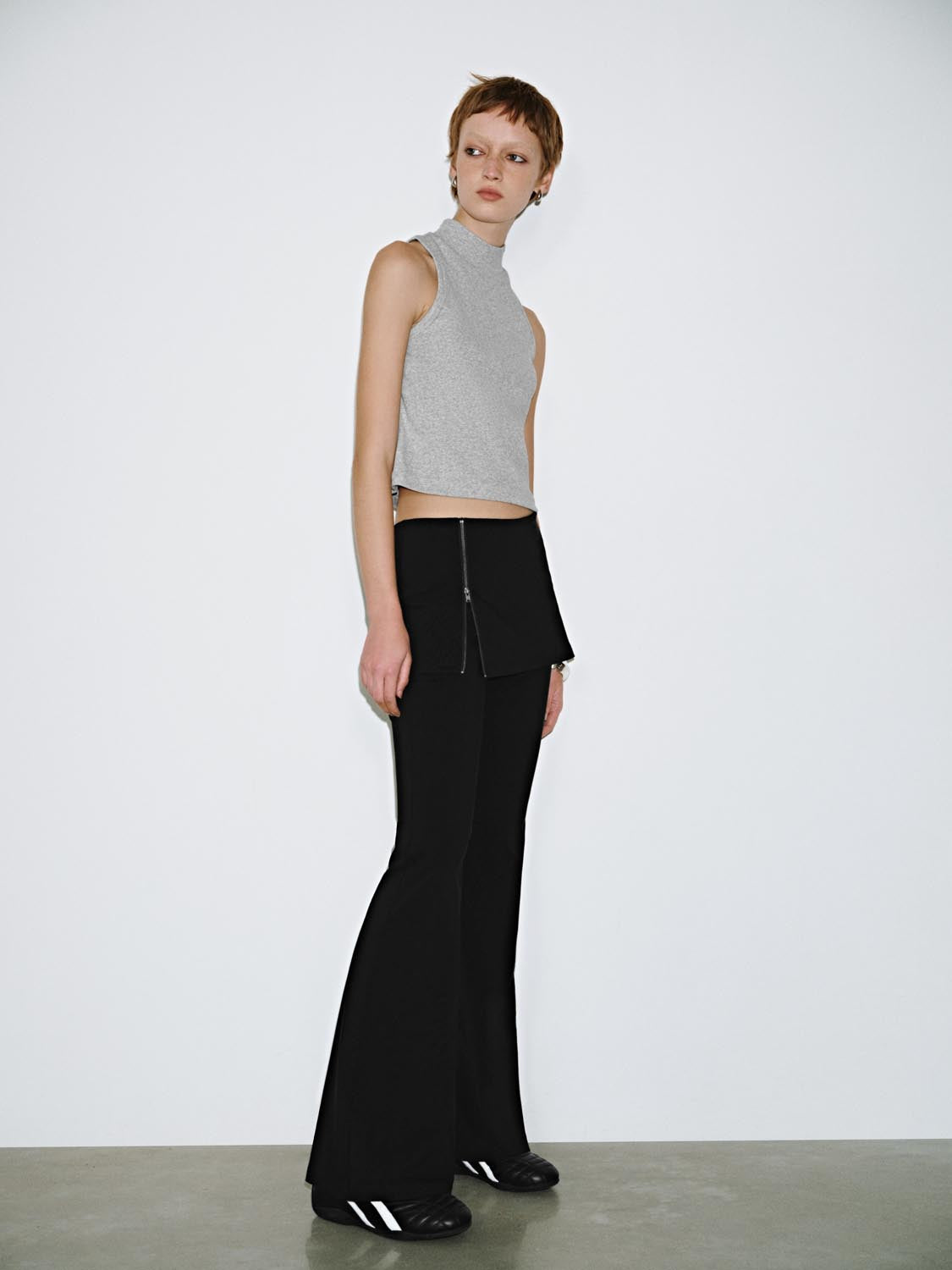 Skirt Layered Flare Pants