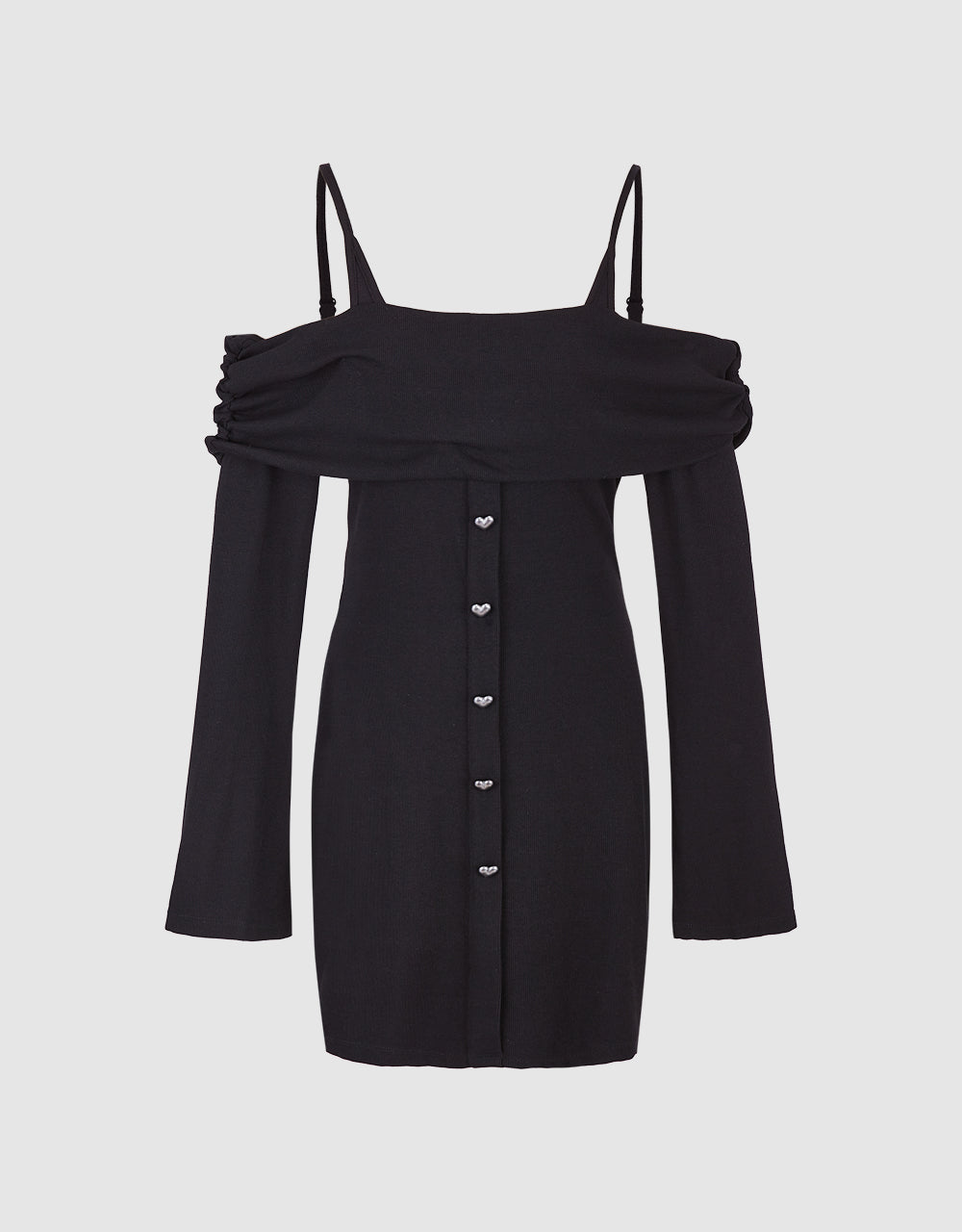 Off-Shoulder Skinny Knitted Dress
