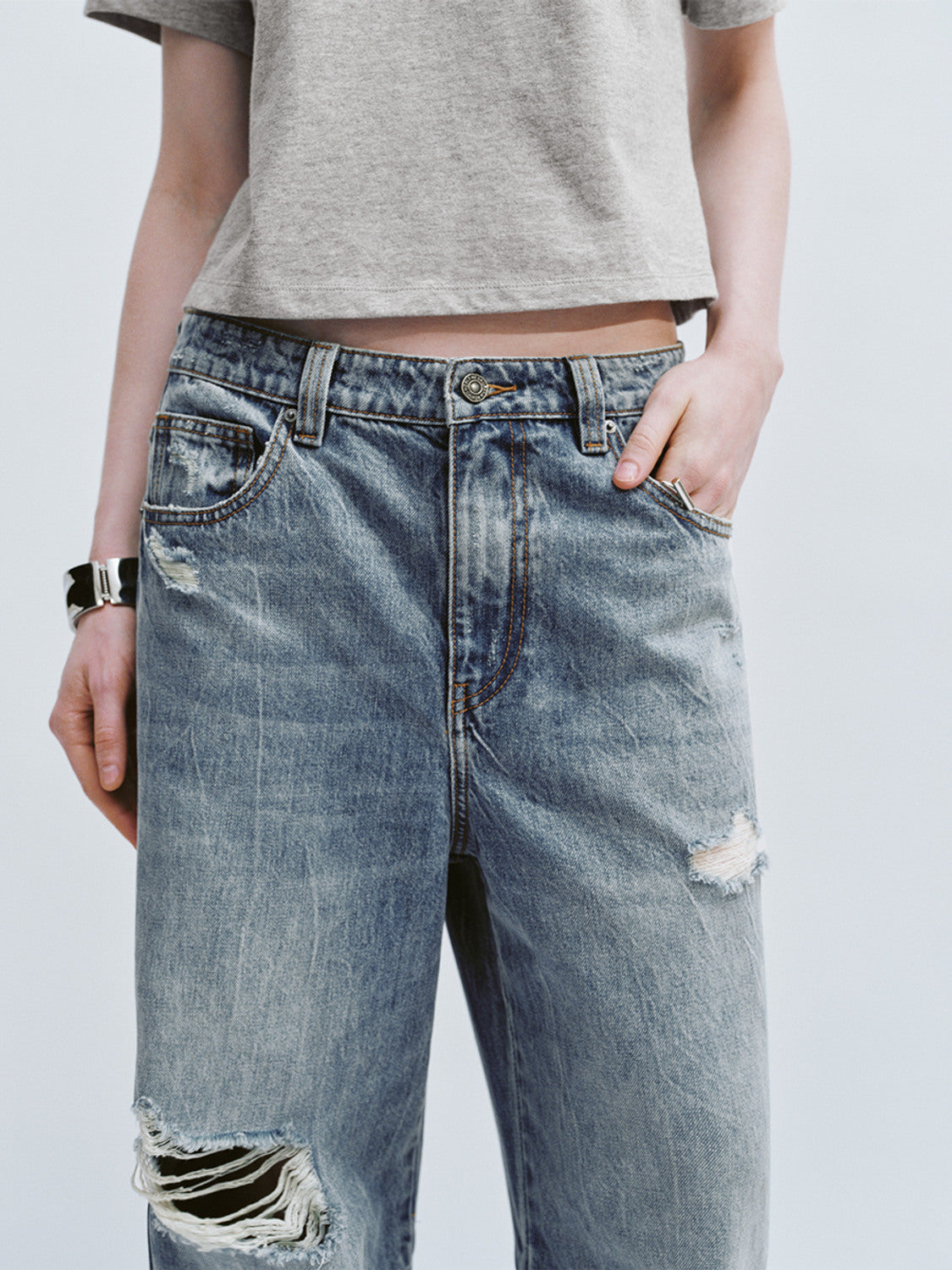 Ripped Denim Jeans