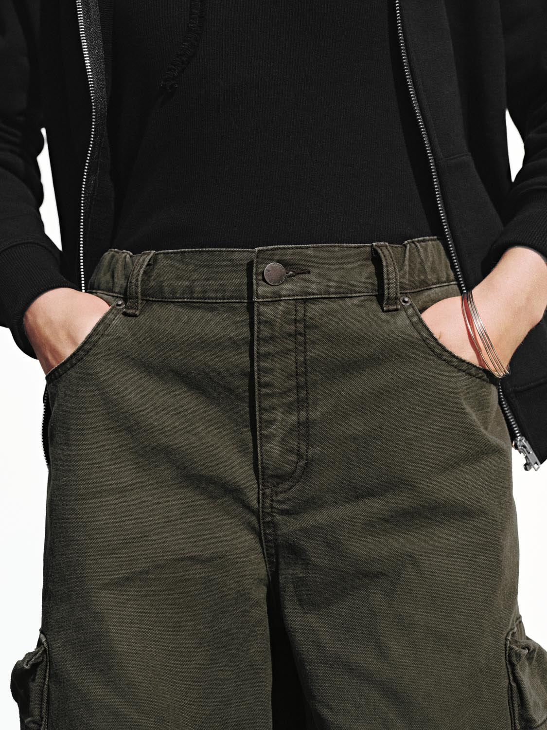 Flap Pocket Flare Leg Jeans