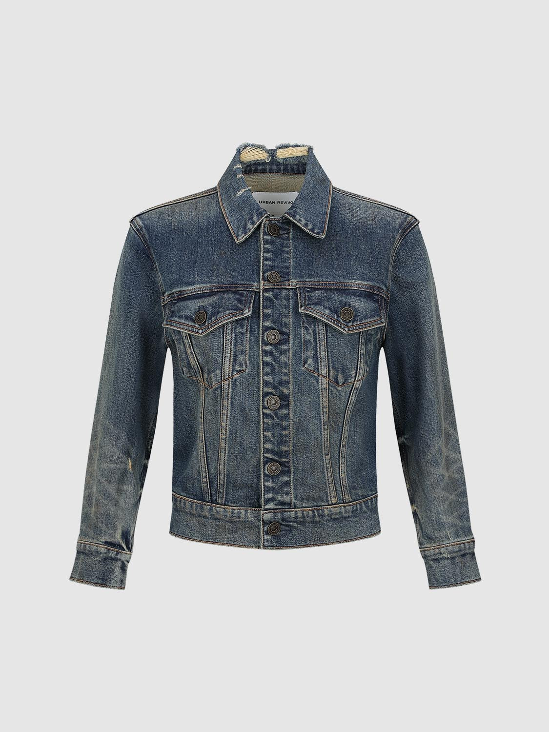 Button Up Slim Denim Jackets