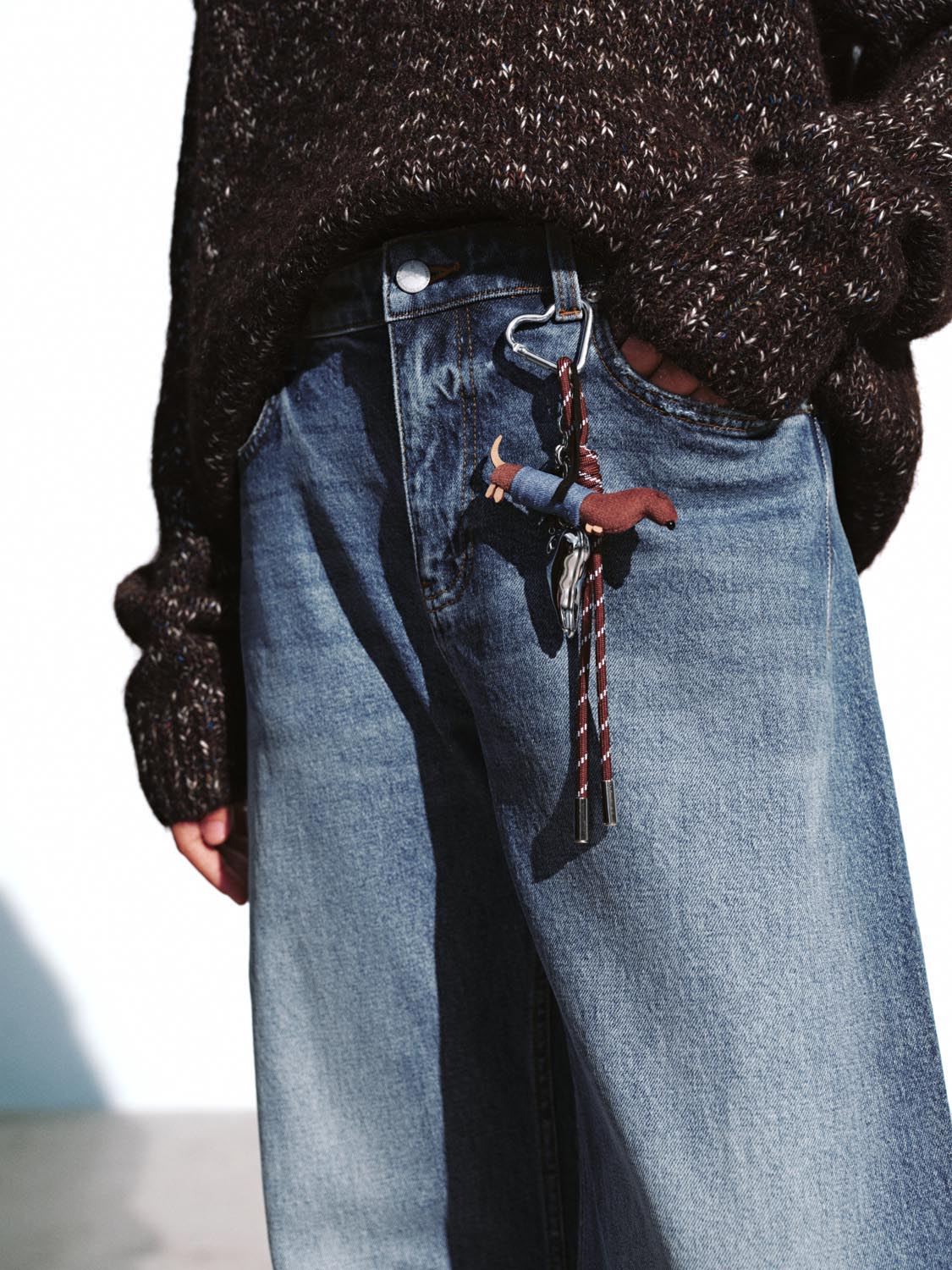 Loose Fit Flare Leg Jeans