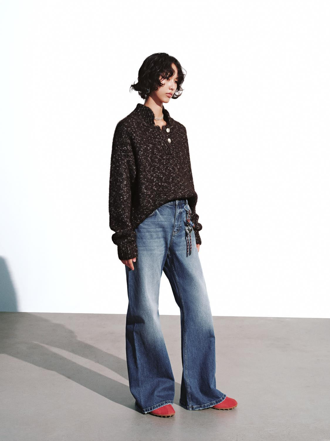 Loose Fit Flare Leg Jeans