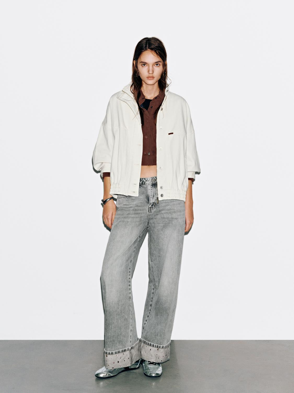 Loose Fit Barrel Leg Jeans