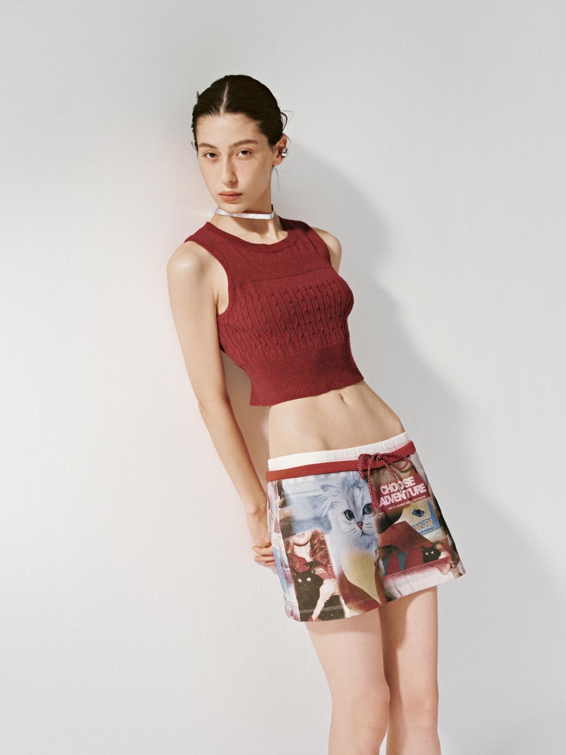 Knitted Cropped Tank Tops