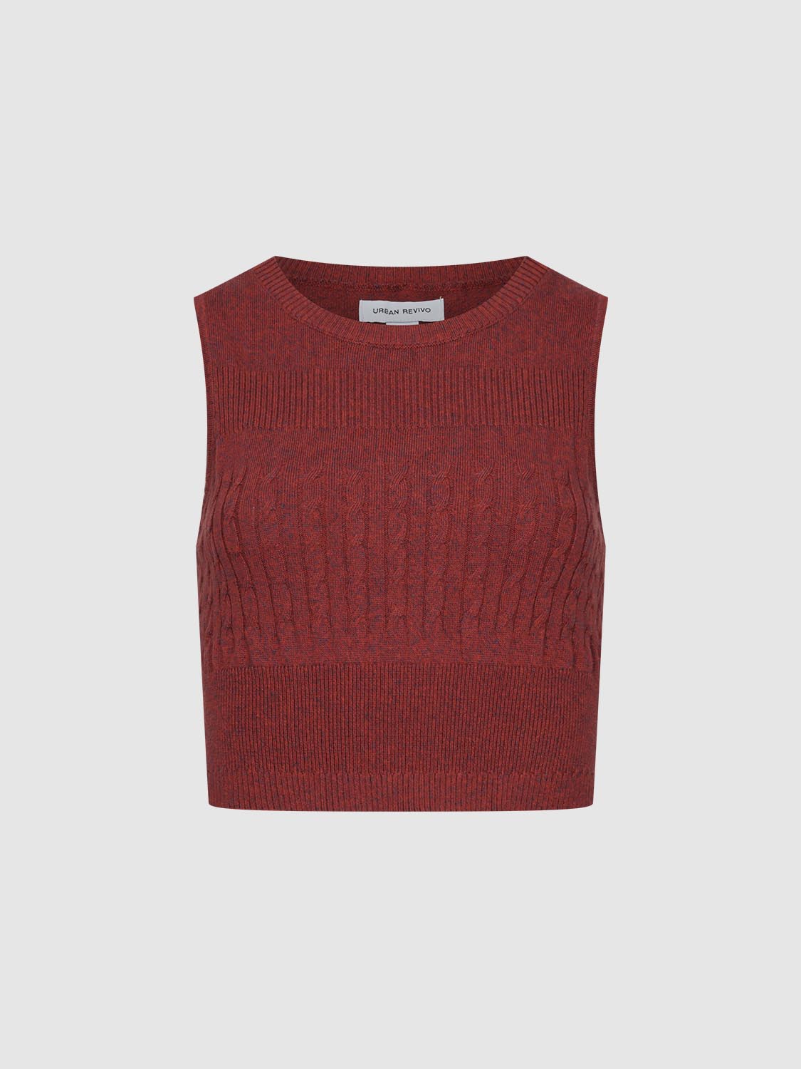 Knitted Cropped Tank Tops