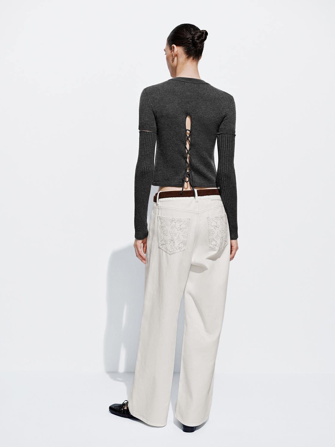 2 Pieces Graphic Knitted T-Shirts