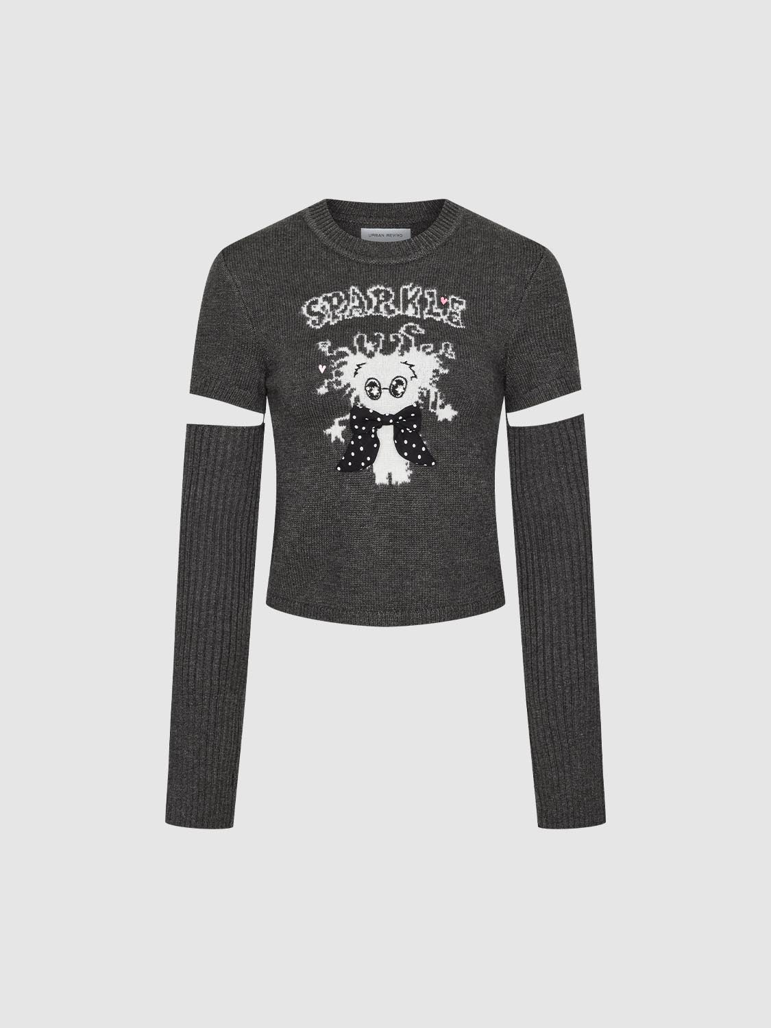 2 Pieces Graphic Knitted T-Shirts