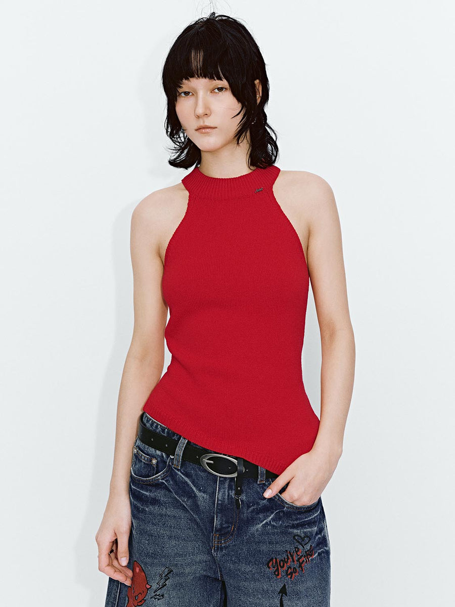 Crew Neck Sleeveless Knitted T-Shirts – URBAN REVIVO Thailand