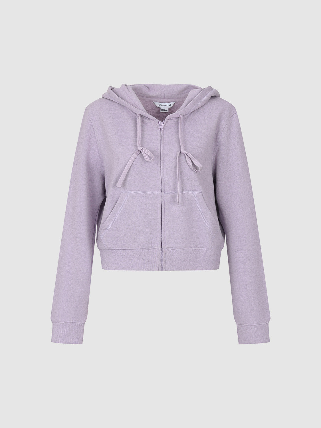Zipper Front Hooded Loose Jacket