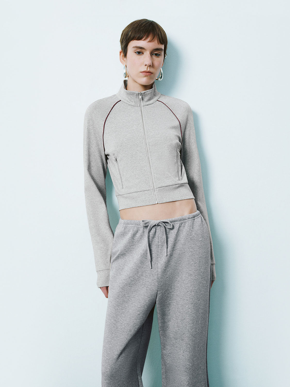 Cropped Zip Up Jackets