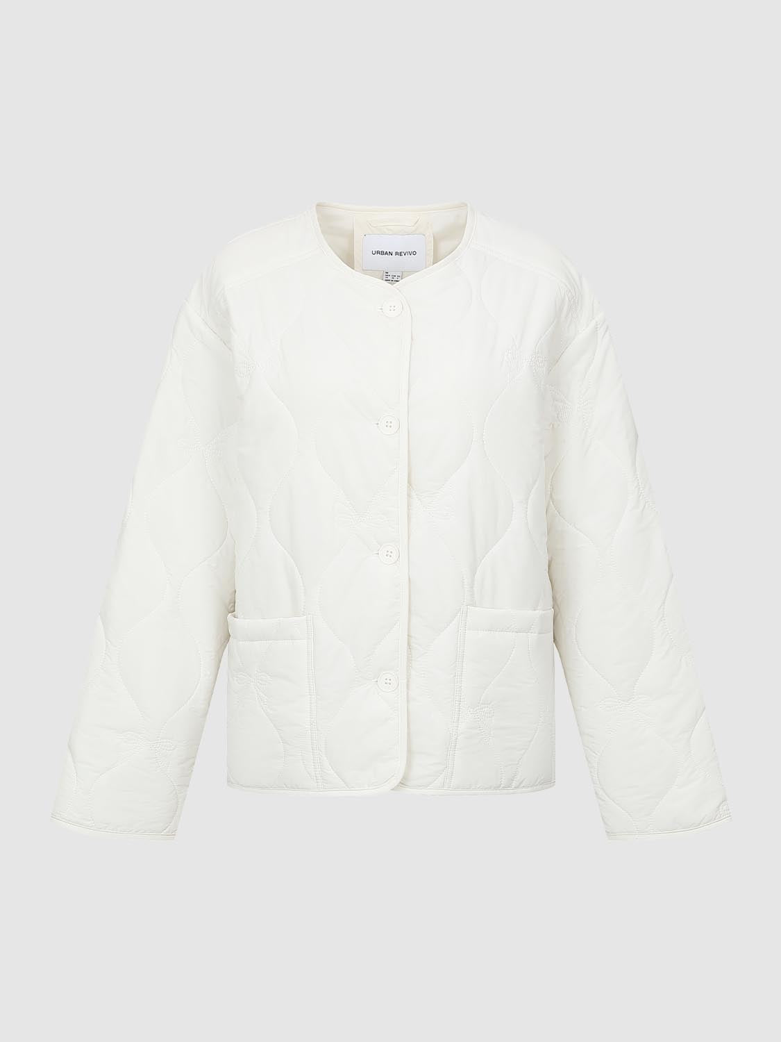 Patch Pocket Quilted Puffer Jackets