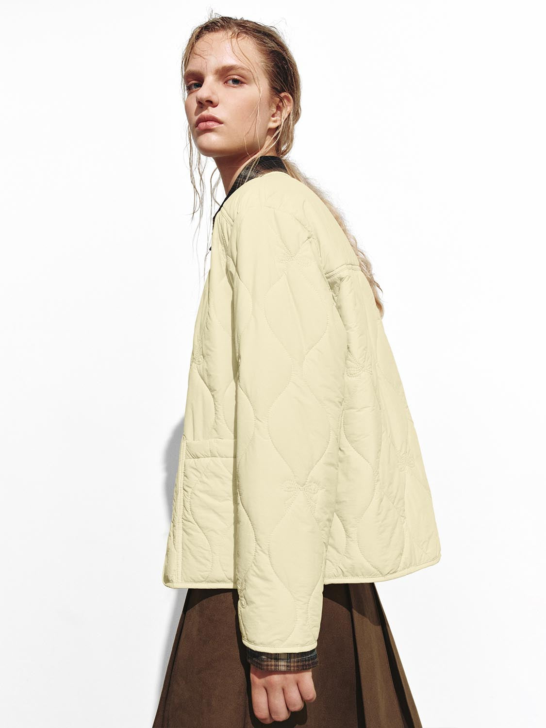 Patch Pocket Quilted Puffer Jackets