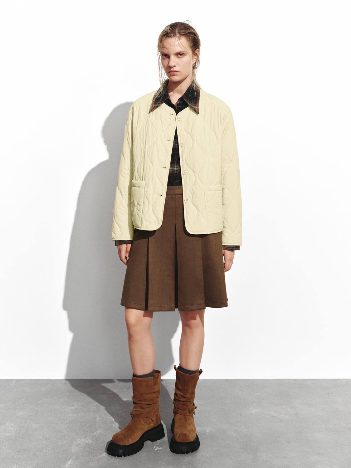 Patch Pocket Quilted Puffer Jackets