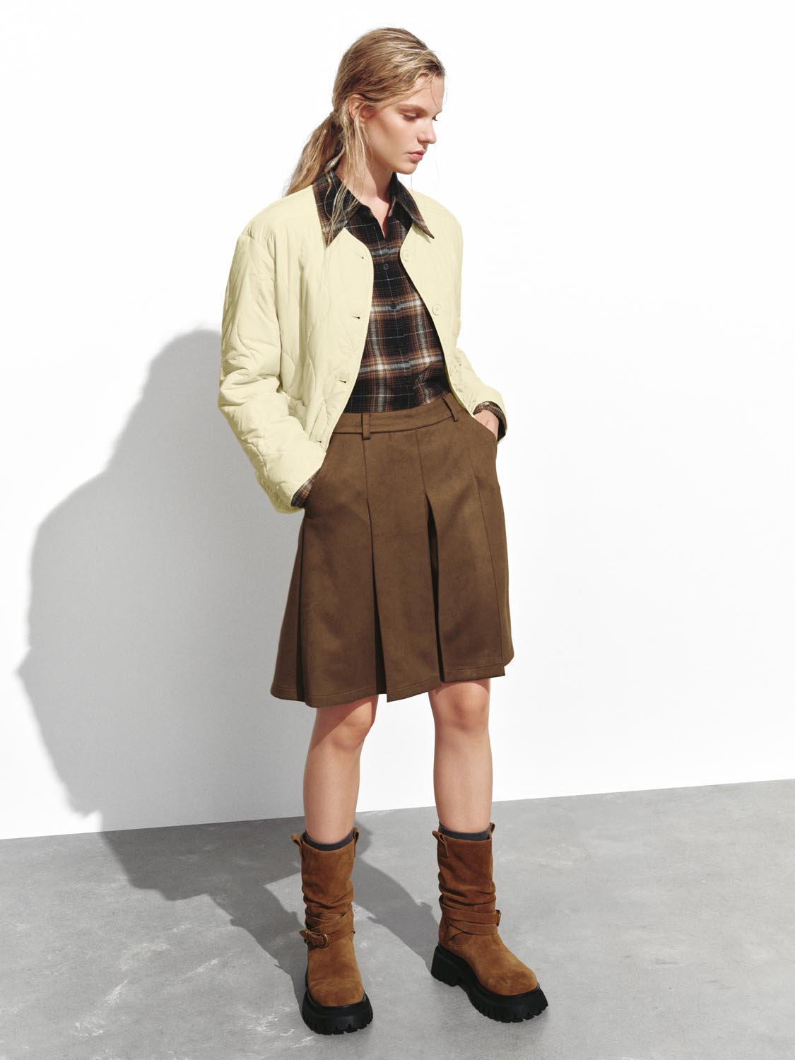 Patch Pocket Quilted Puffer Jackets