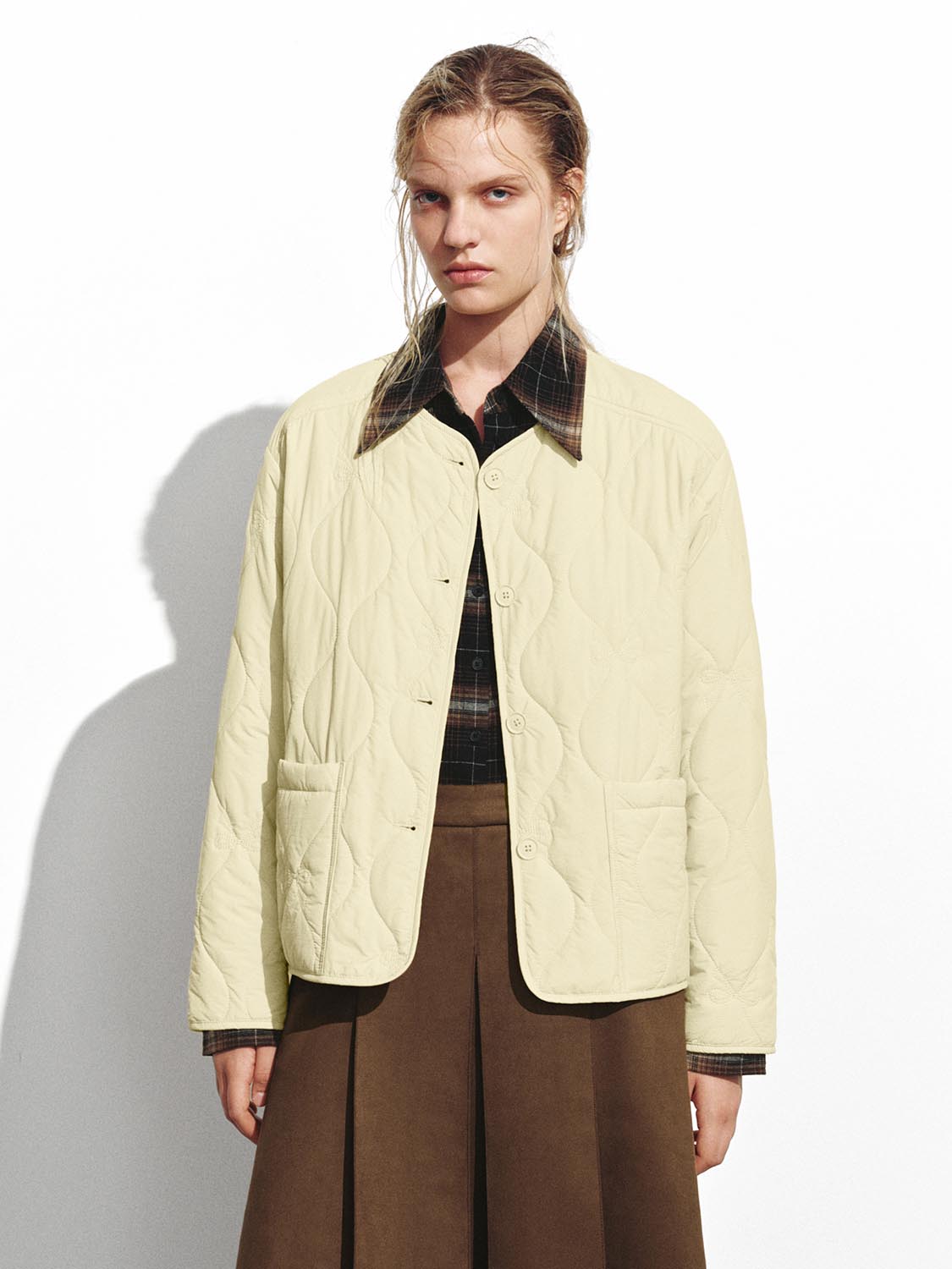 Patch Pocket Quilted Puffer Jackets