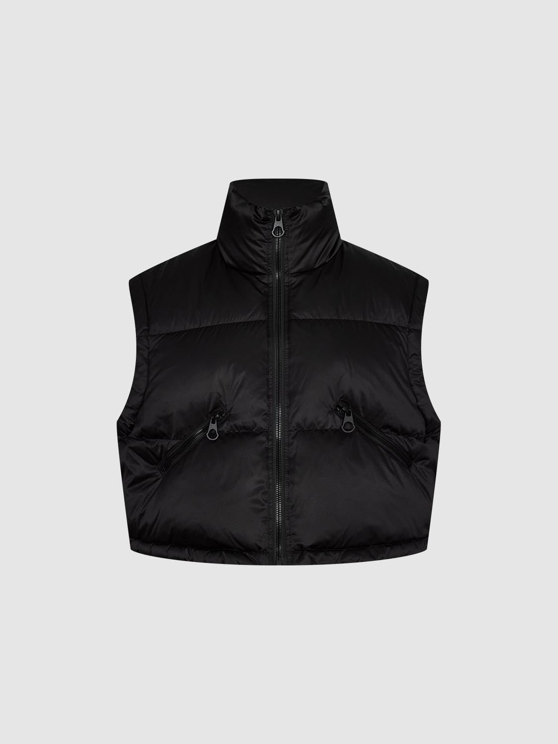 High Neck Puffer Vest