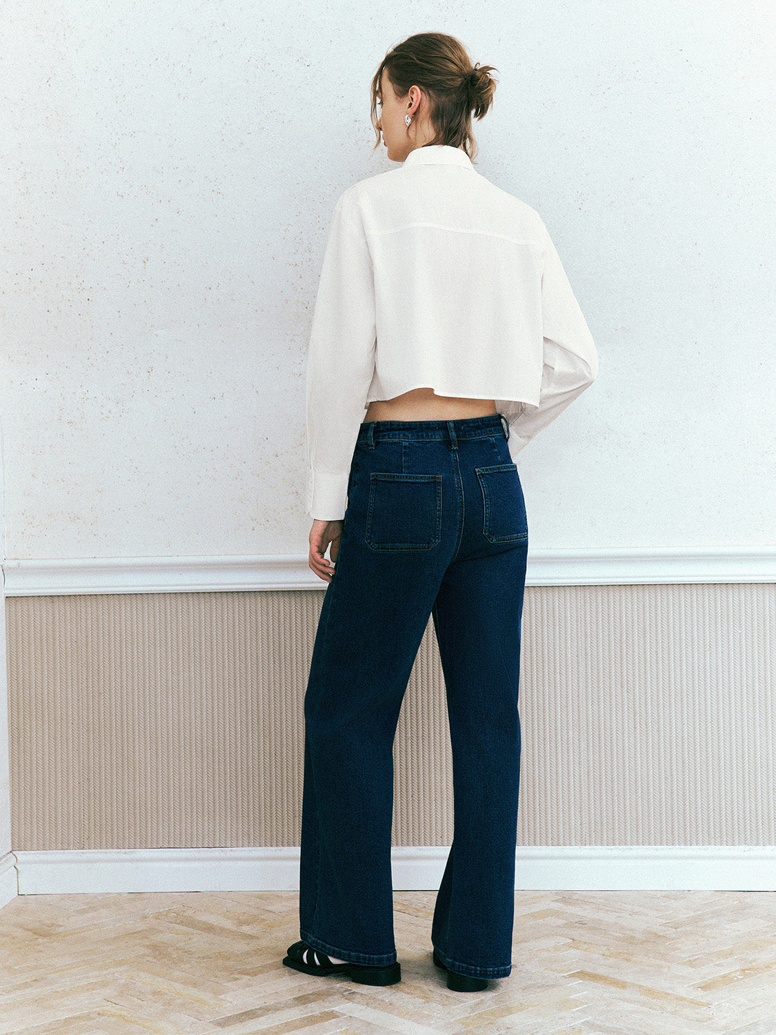 Cropped Button Up Shirt