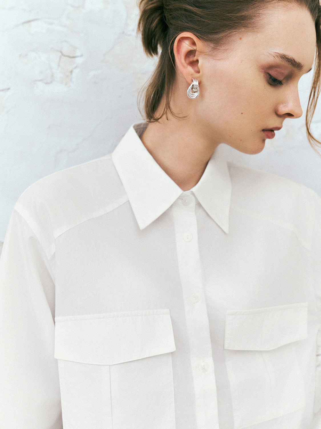 Cropped Button Up Shirt