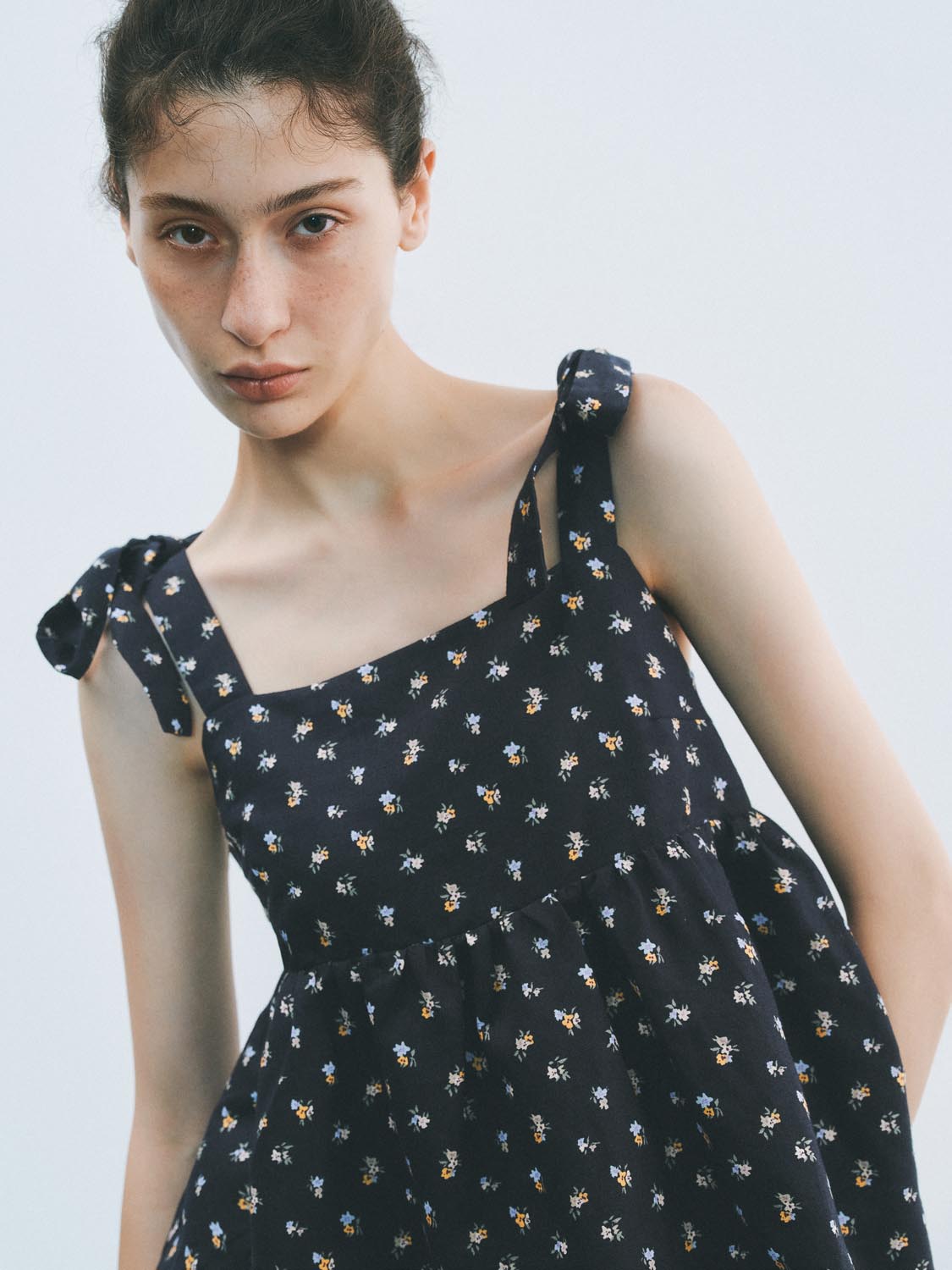 Sleeveless Tie Up Overhead  Blouses