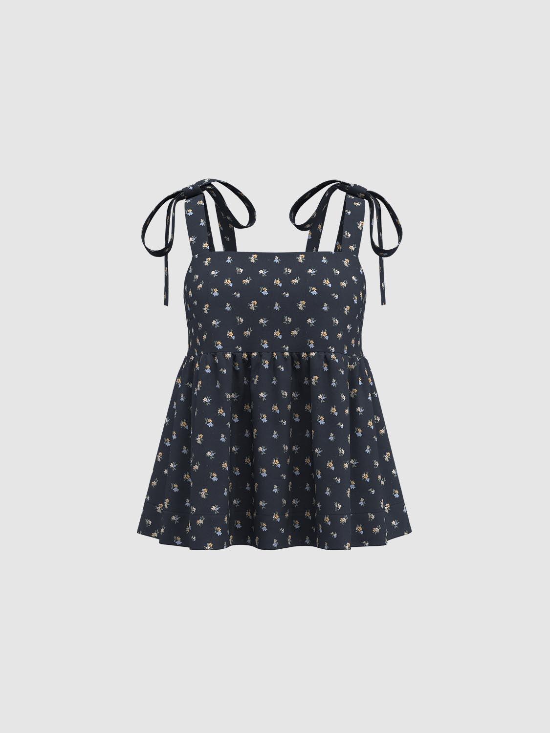 Sleeveless Tie Up Overhead  Blouses