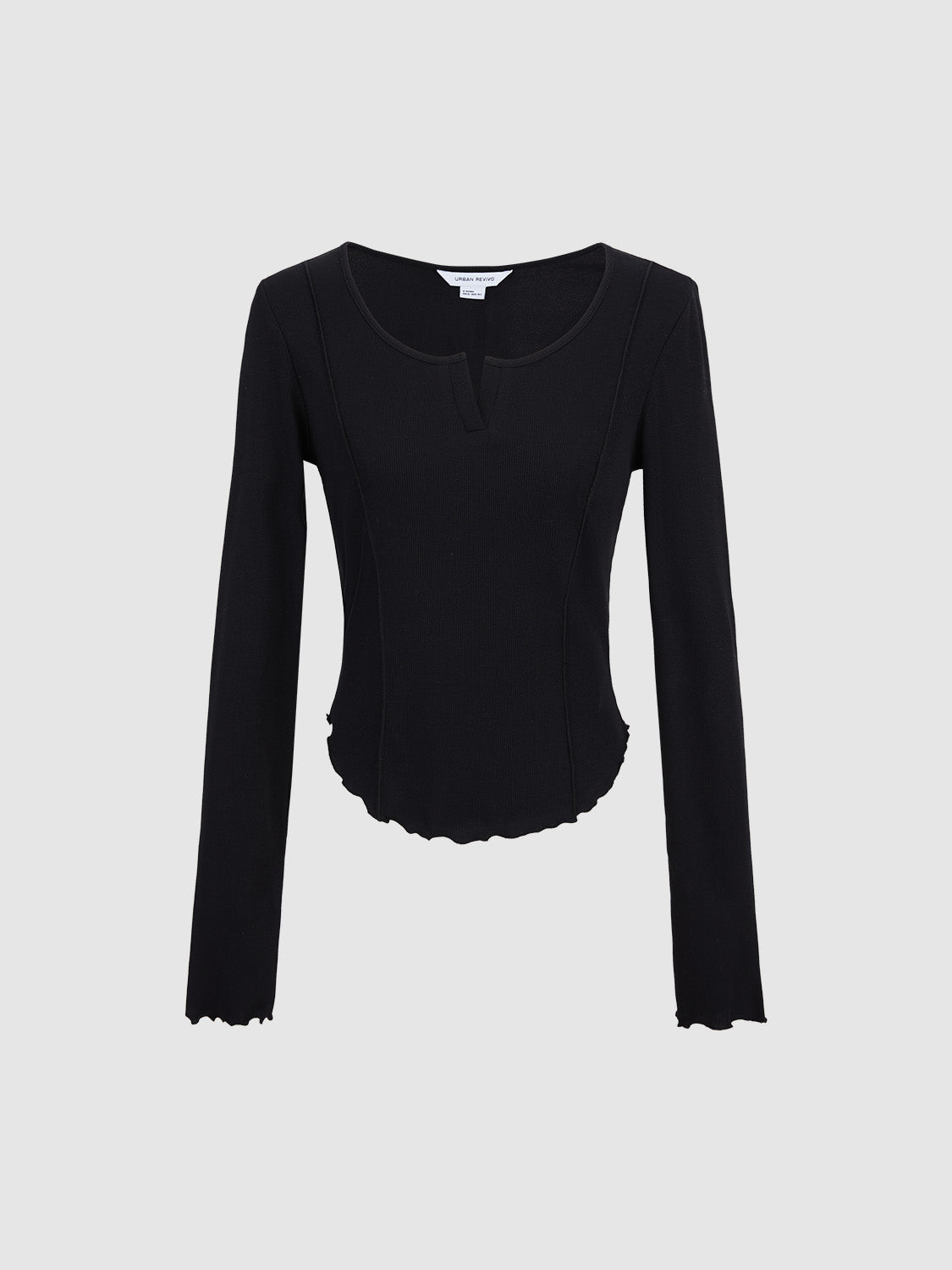 Notch Neck Skinny T-Shirt