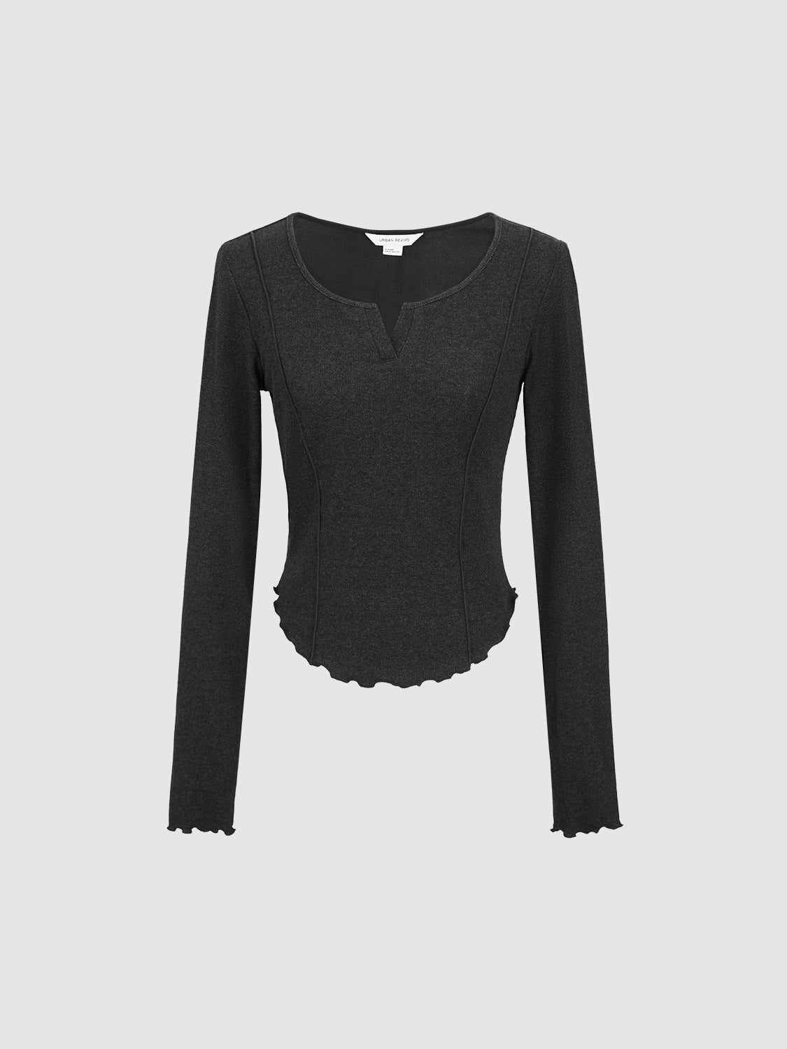 Notch Neck Skinny T-Shirt
