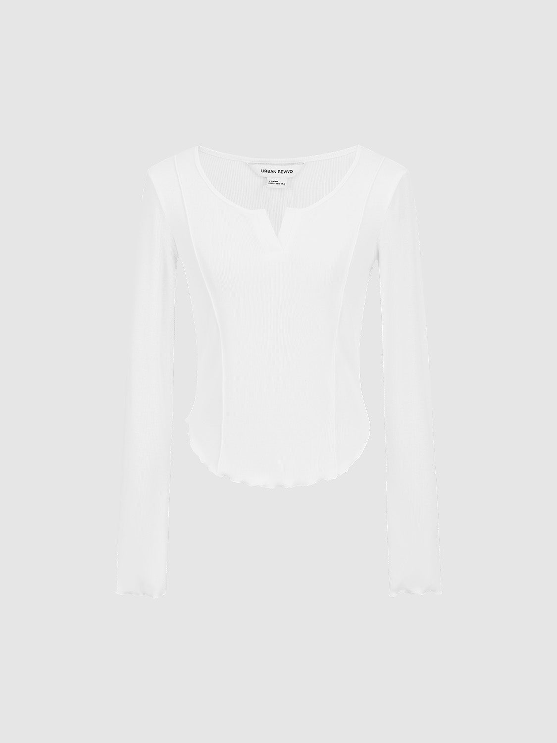 Notch Neck Skinny T-Shirt