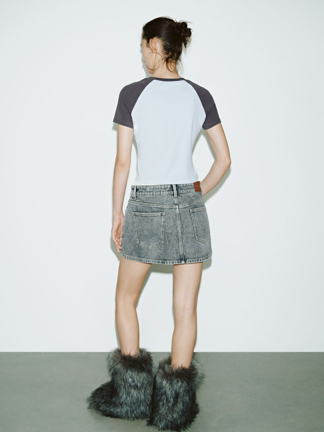 Raglan Sleeve Skinny T-Shirts