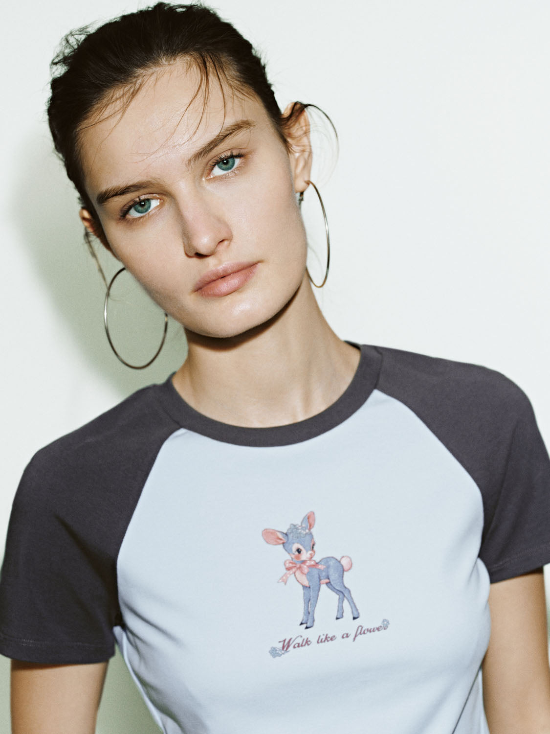 Raglan Sleeve Skinny T-Shirts