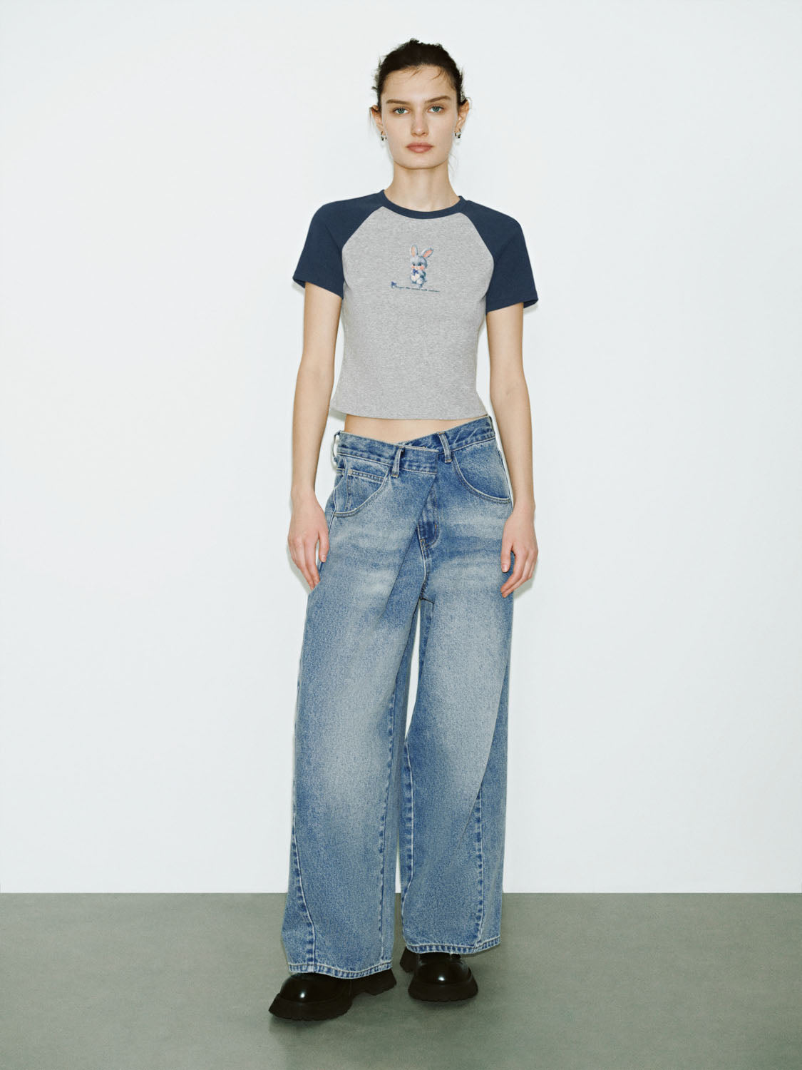 Raglan Sleeve Skinny T-Shirts