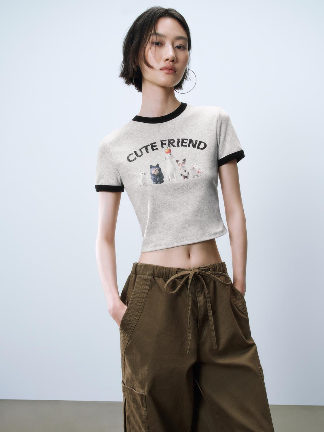 Cropped Short Sleeve T-Shirts
