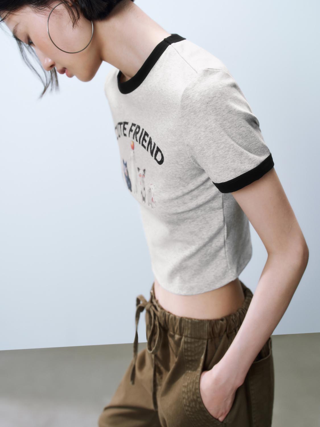 Cropped Short Sleeve T-Shirts