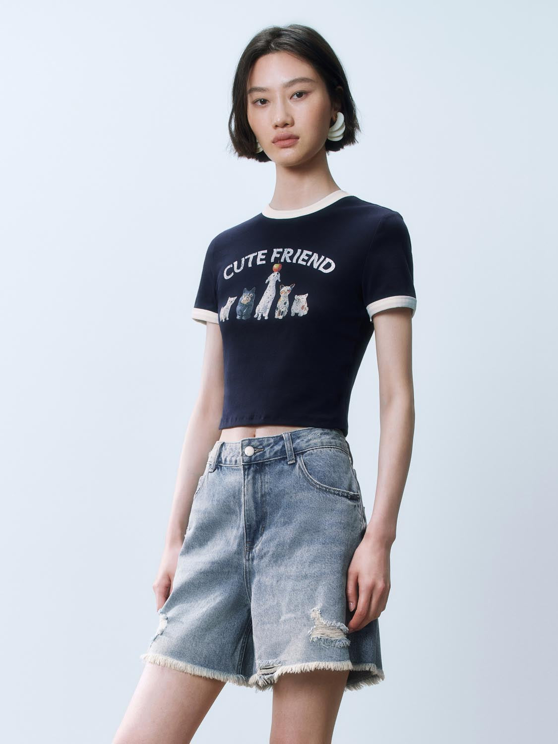 Cropped Short Sleeve T-Shirts