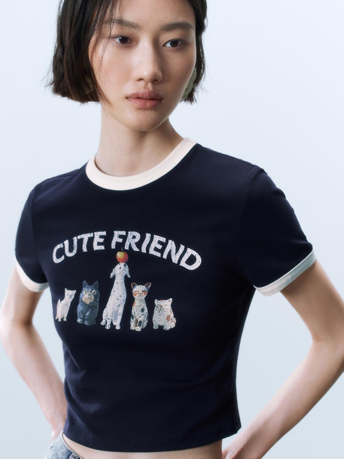 Cropped Short Sleeve T-Shirts