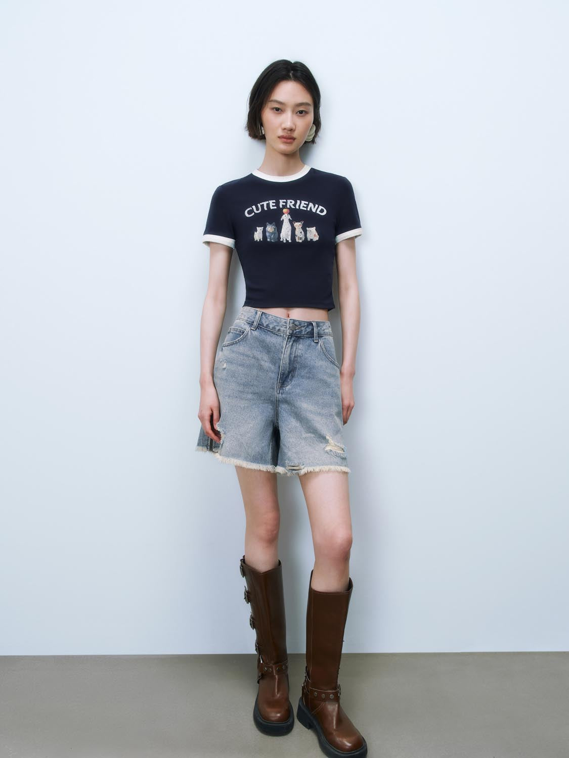 Cropped Short Sleeve T-Shirts