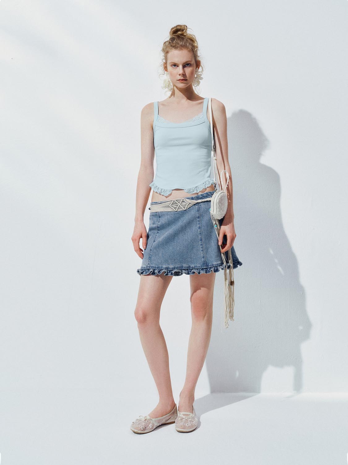Lace Trim Strap Tops