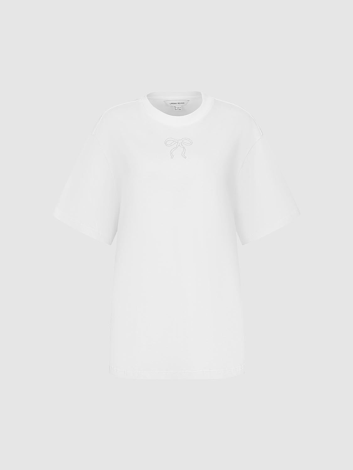 Bow Print Loose Fit T-Shirts