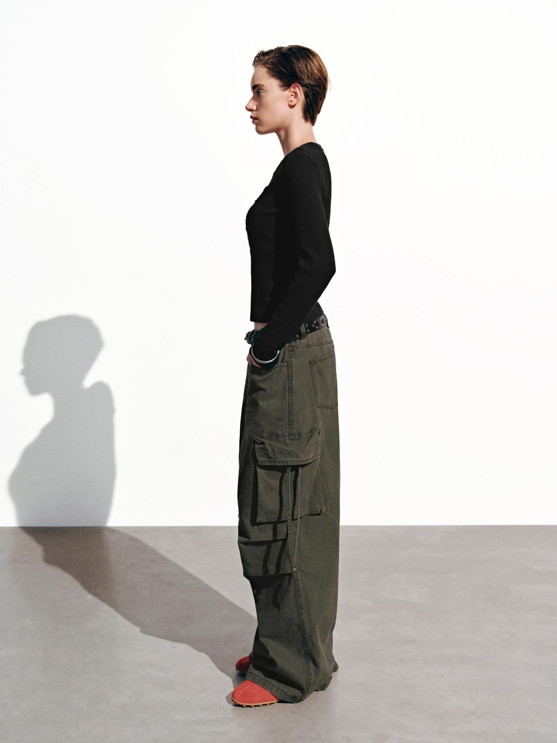 Flare Sleeve Bow Print T-Shirts