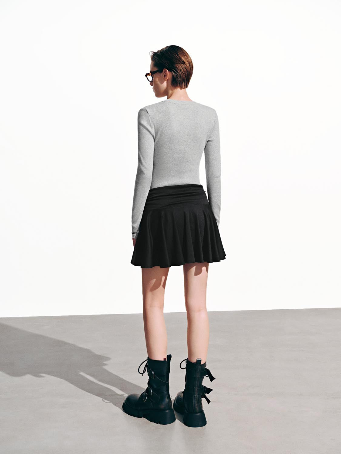 Flare Sleeve Bow Print T-Shirts