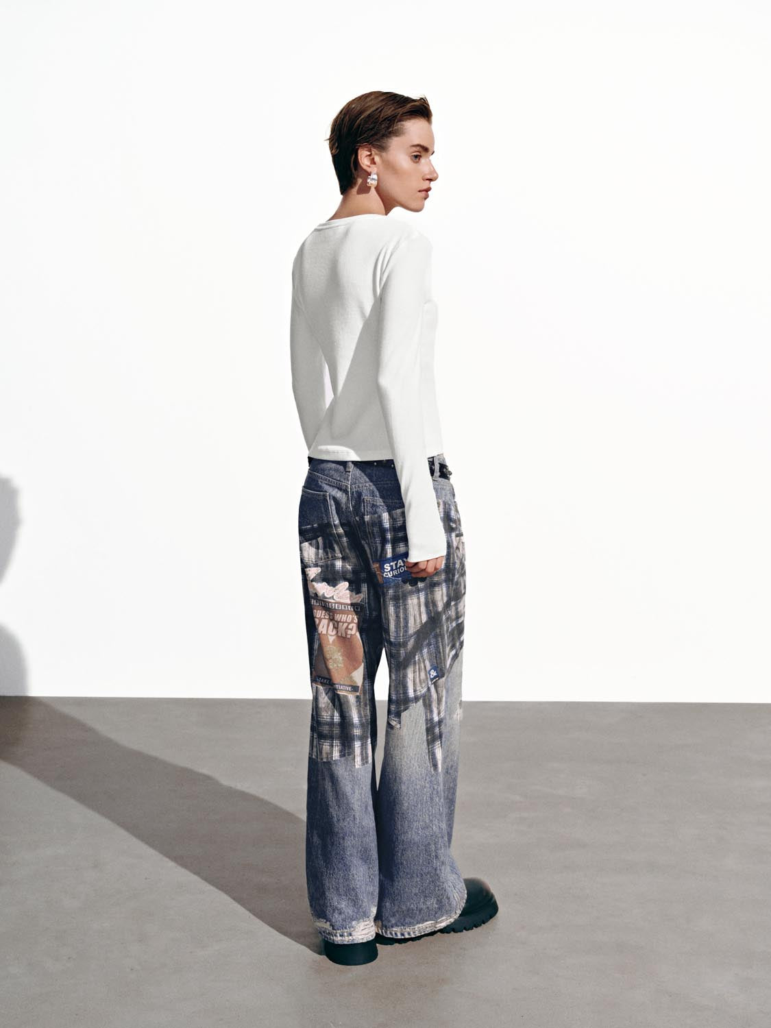 Flare Sleeve Bow Print T-Shirts