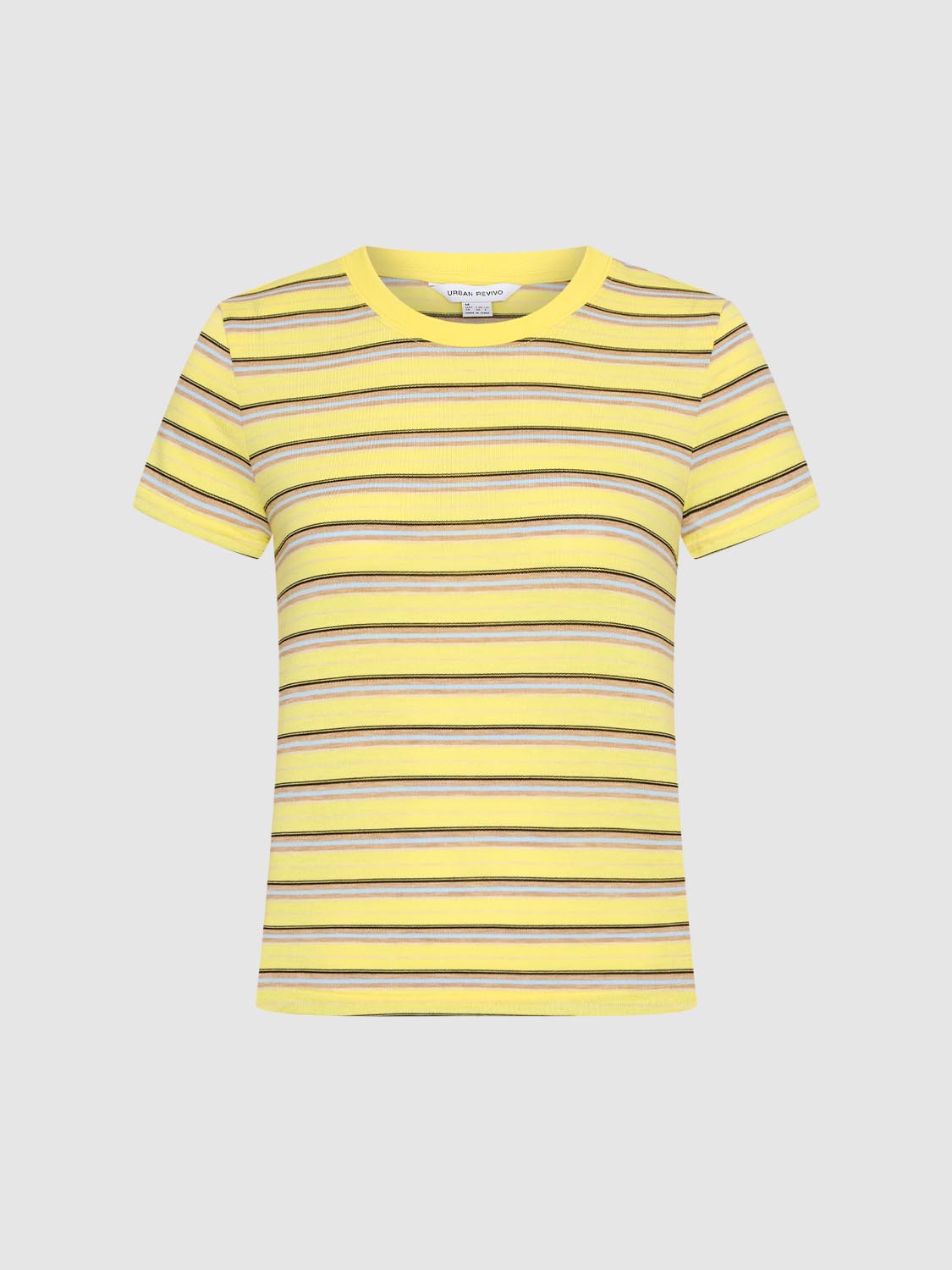 เสื้อยืดลายขวาง คอกลม