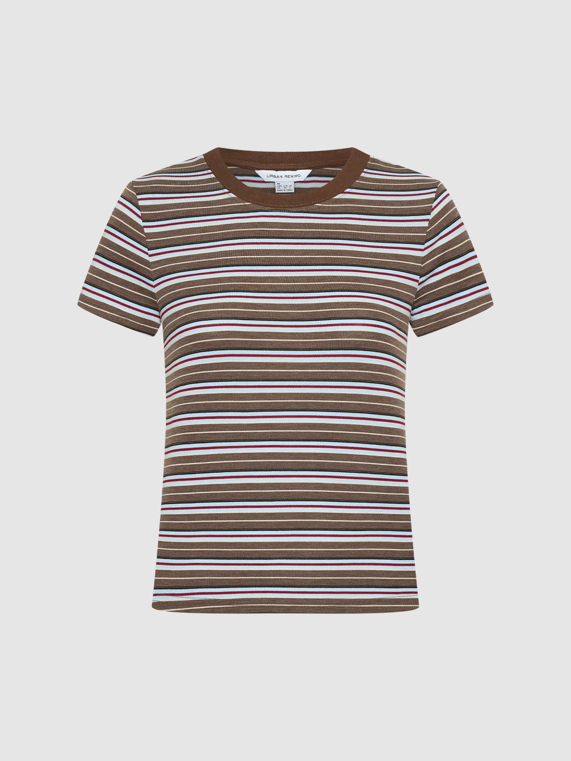 เสื้อยืดลายขวาง คอกลม