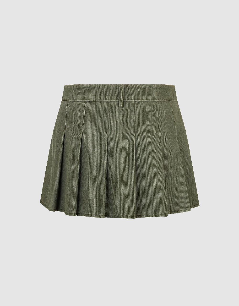 Pleated Mini A-Line Skirt