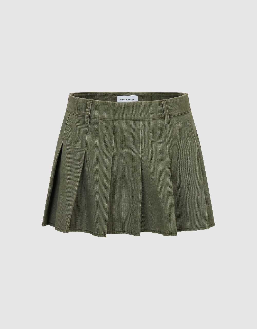 Pleated Mini A-Line Skirt