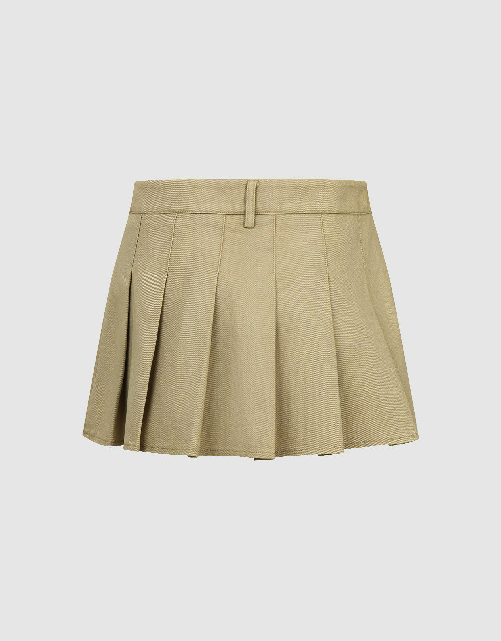Pleated Mini A-Line Skirt