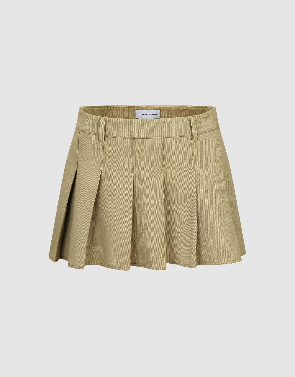 Pleated Mini A-Line Skirt