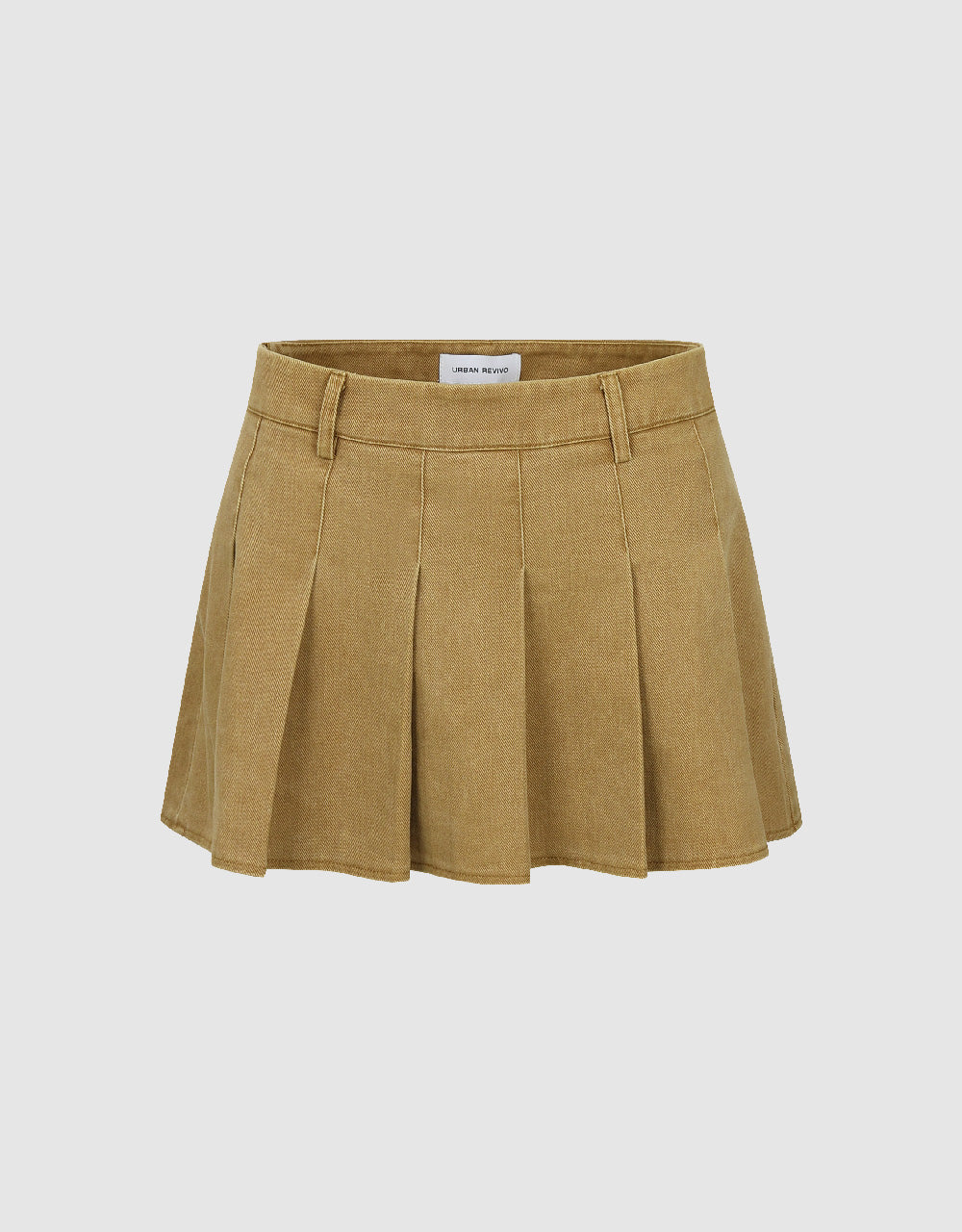 Pleated Mini A-Line Skirt